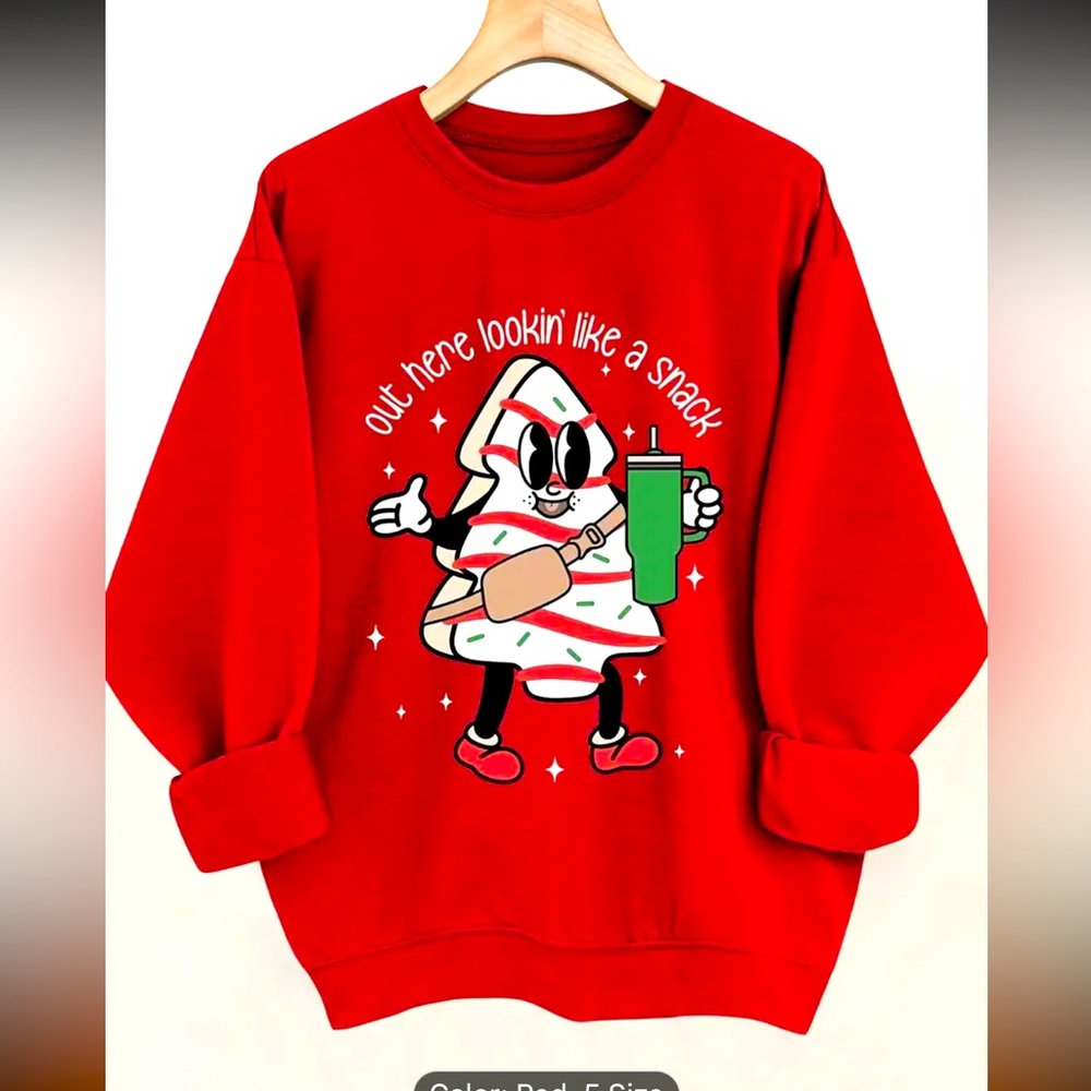 Christmas sweater red new with tags s,m,l,xl,xxl